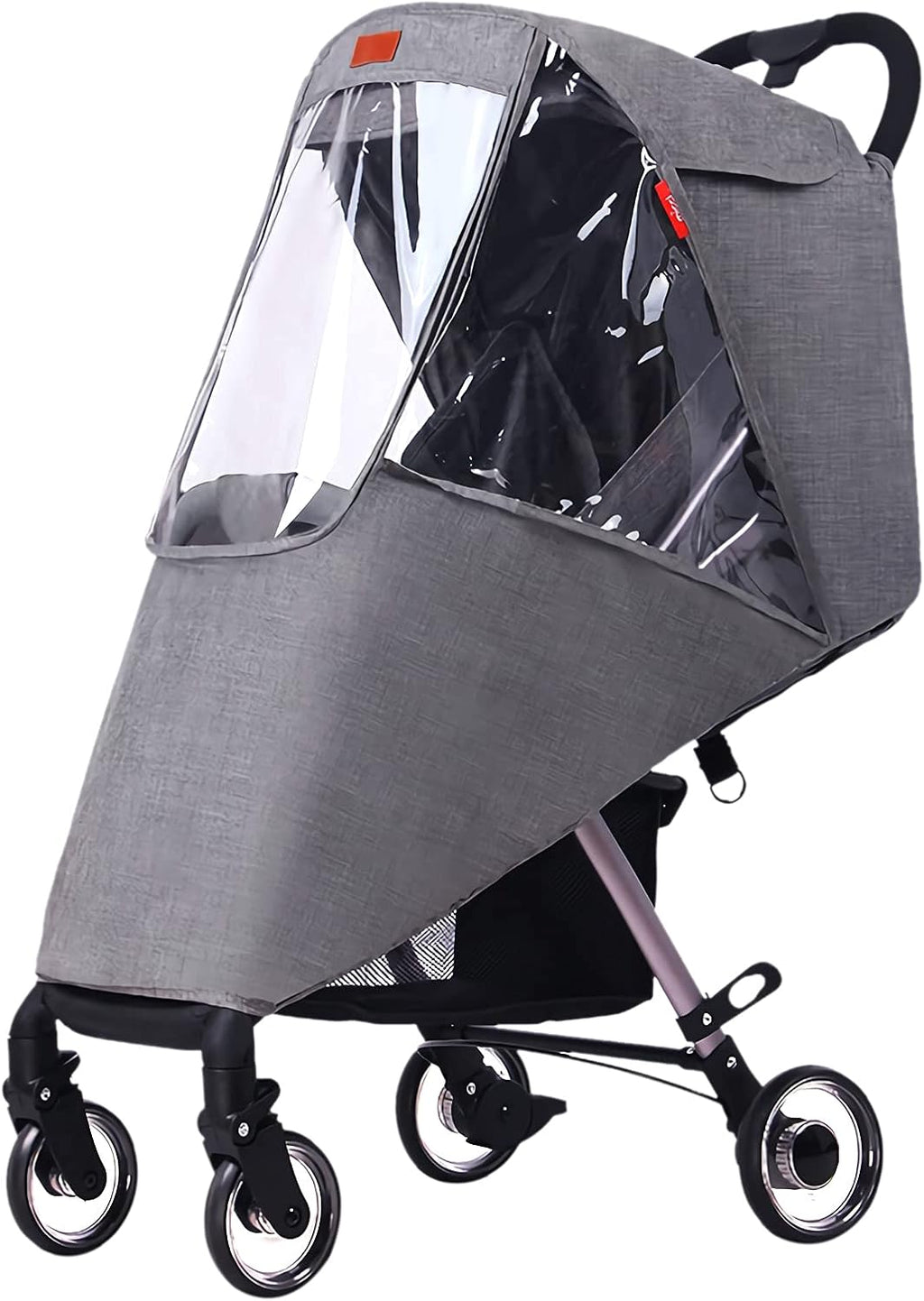 Universal Regenschutz Kinderwagen Regenhülle Buggy Transparent Abdeckung Regenverdeck Buggy Zwillinge Regencover Sportwagen Regenhaube Bequem Sichtfenster Regenschutz für Zwillingswagen Schadstofffrei