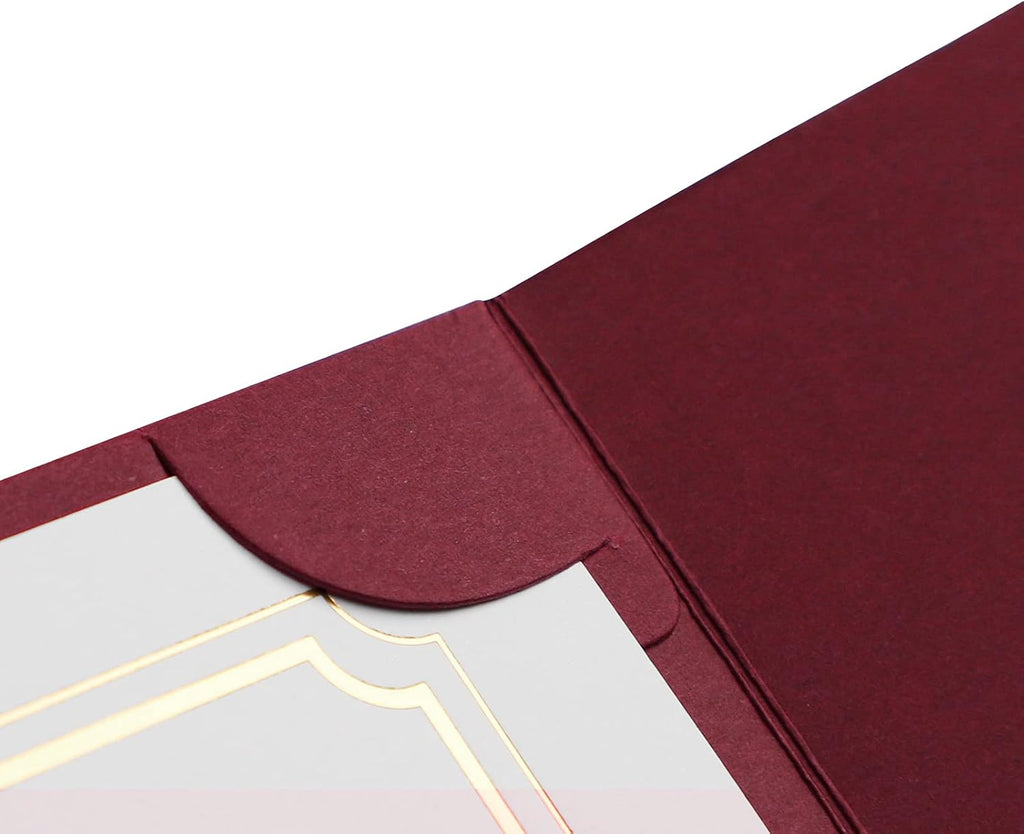 Zertifikat Mappe A4 Urkundenmappe mit 5er Hülle Urkunden Halter Schutzhülle Pappe Urkundenpapier Ordner Diplom Dokument Zeugniss Urkundenhülle Papier Zeugnissemappe für Certificate