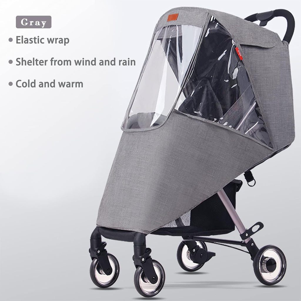 Universal Regenschutz Kinderwagen Regenhülle Buggy Transparent Abdeckung Regenverdeck Buggy Zwillinge Regencover Sportwagen Regenhaube Bequem Sichtfenster Regenschutz für Zwillingswagen Schadstofffrei