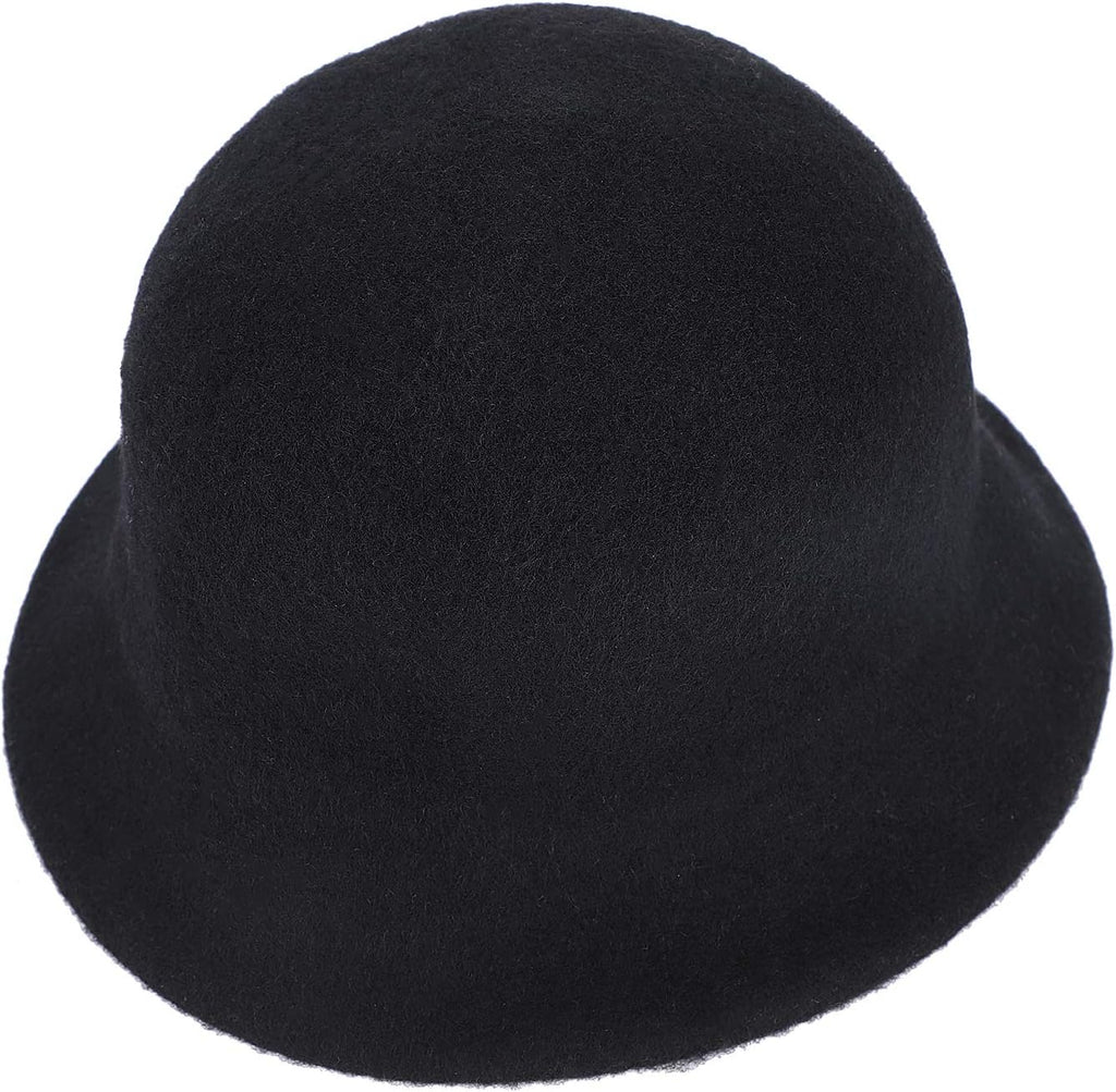 Wintermütze Wolle Fischerhut Winter Wollmütze Damen Winterhut Warm Eimerhüte Fedora Filzmütze Weich Damenhut Einfarbig Freizeithut Filz Damenmütze One Size Fischermütze zum Wandern Reisen Outdoor