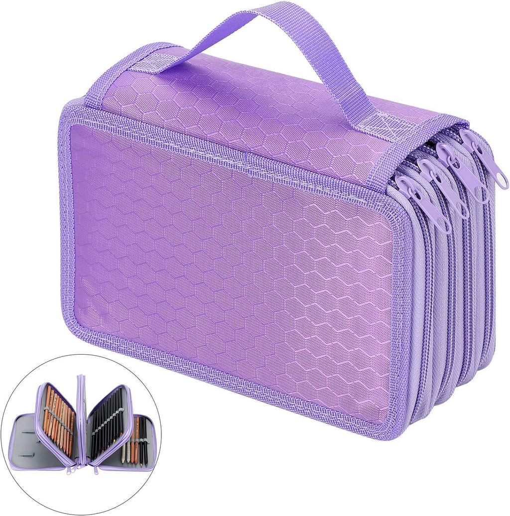 edermappe 4 Fächer Federmäppchen Große Kapazität Federtasche Bleistifte Beutel Mäppchen 72 Slots Stiftemappe Stifte Organizer Schulmäppchen Schreibwaren Stiftetasche für Kinder Erwachsene